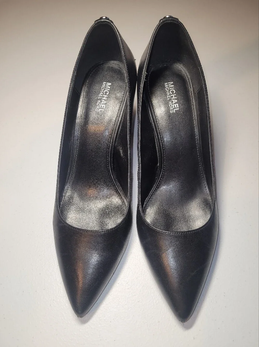 Michael Kors Black Pointed Toe Mid-Heel Pumps, 8.5